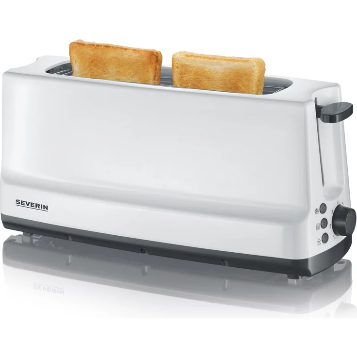 SEVERIN AT 2232 1-Langschlitz-Toaster, 800W,  7 Bräunungsstufen, weiß, grau – Bild 1