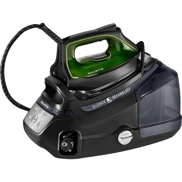 Rowenta DG9248 Silence Steam Pro Dampfbügelstation, 2.800 Watt, extra Dampfstoß 620 g-Min., Tankfüllmenge: 1,30 Liter, schwarz-grün – Bild 2
