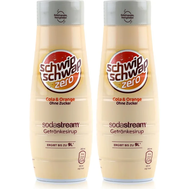 SodaStream Sirup Schwip Schwap zero Cola & Orange 440ml, 2er Pack