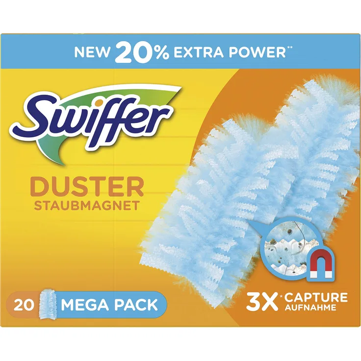 Swiffer Staubmagnet Tücher Nachfüllpackung, 60 Stück, (3 x 20 Tücher)