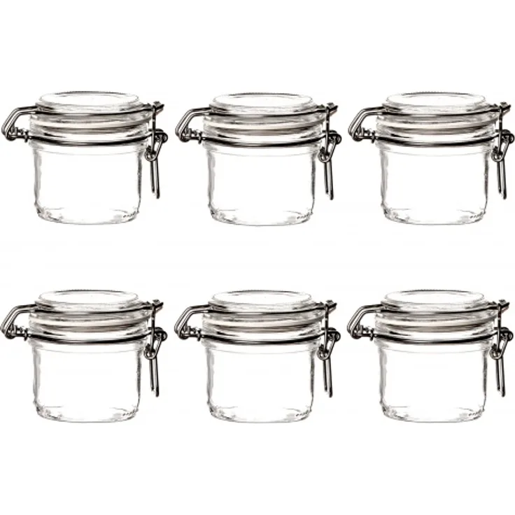 6er Set Bormioli Fido Einmachglas mit Bügelverschluss - Füllmenge 200ml 