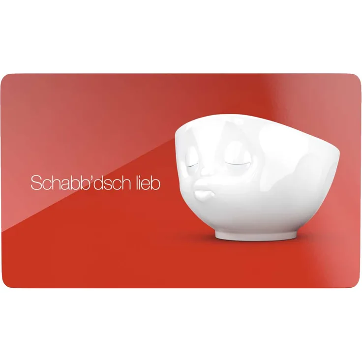 FiftyEight Fifty Eight Schnittenbrettchen Schabbdichlieb rot Schnittbrettchen, Resopal, mehrfarbig, 14x23x1 cm