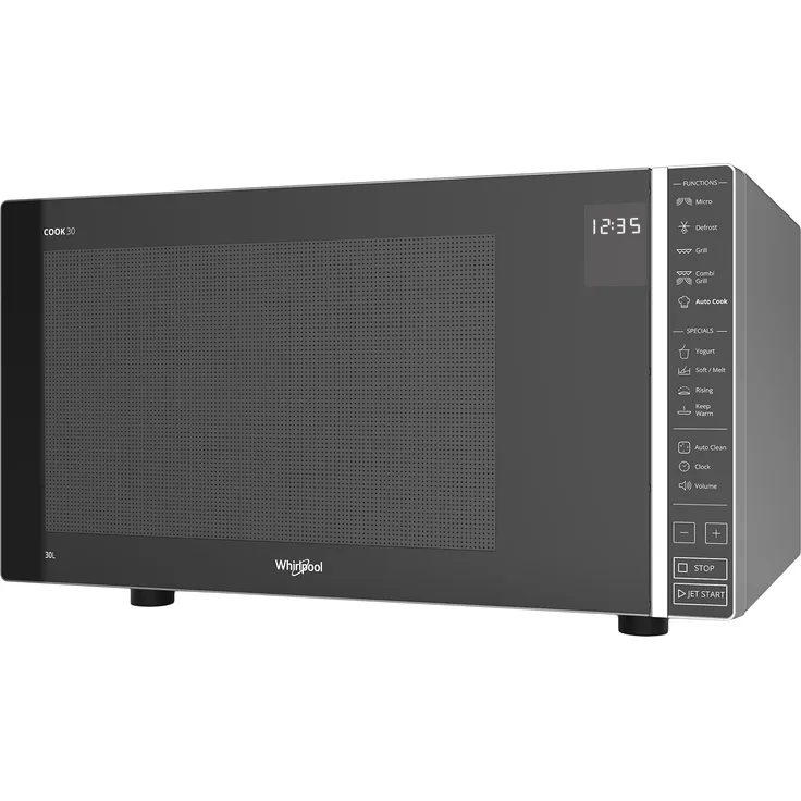 Whirlpool MWP 303 SB Grill Mikrowelle mit vielzähligen Extras/53.9 cm/Zusatzprogramme/Schwarz/Silber