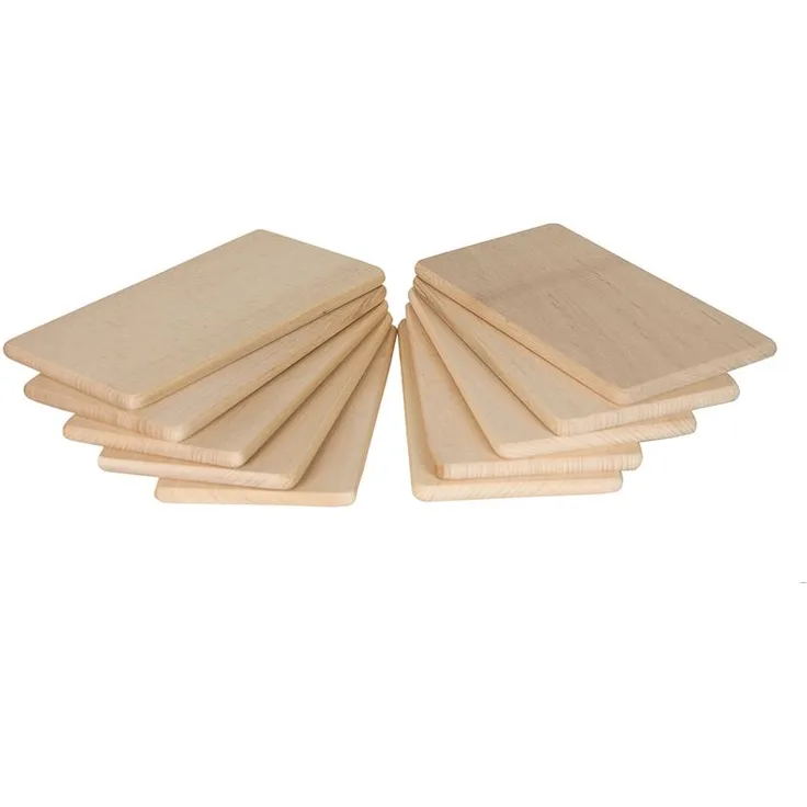 Gravidus 10 Frühstücksbrettchen eckig Holz Buche 22x12x1 cm