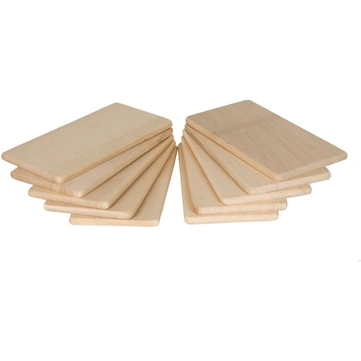 Gravidus 10 Frühstücksbrettchen eckig Holz Buche 22x12x1 cm