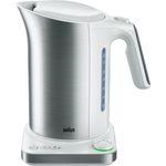 Braun Household Braun IDCollection Wasserkocher WK 5115 BK mit Schnellkochsystem & Warmhaltefunktion, 5 Temperaturstufen für Tee, 1,7 L Füllmenge, 3000 W, Weiß-Edelstahl 