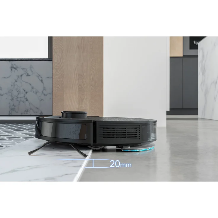 Ecovacs Deebot Ozmo T8 AIVI Saugroboter mit Wischfunktion, 180 min Akkubetrieb, App- und Sprachsteuerung, Lasernavigation, schwarz – Bild 6