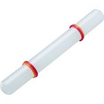 Westmark Ausrollstab mit Silikon-Distanzringen, Für Marzipan und Fondant, Kunststoff-Silikon, Länge: 22,5 cm, Durchmesser: 2,5 cm, Rollini, Weiß, 30462280