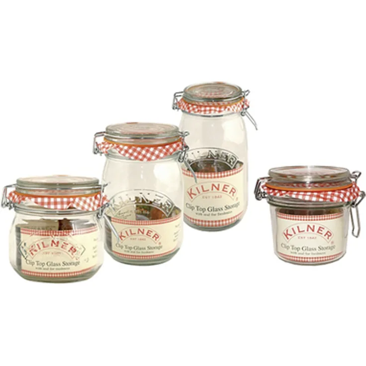 Kilner 0025.495 Rundes Bügelverschluss Glas, 350 ml Einkochglas, 350 milliliters, transparent