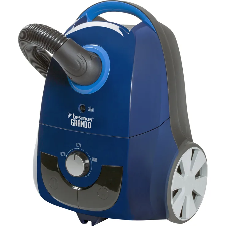 Bestron Trendiger Bodenstaubsauger mit 1,5-l-Beutel, Aktionsradius: 9,5 m, 650 Watt, Blau