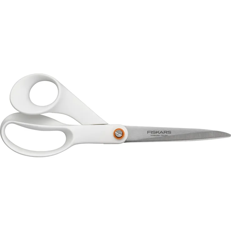 Fiskars Universalschere, Gesamtlänge: 21 cm, Qualitätsstahl-Kunststoff, Functional Form, Weiß, 1020412