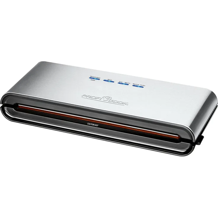 ProfiCook PC-VK 1080 Edelstahl-Vakuumiergerät, Lebensmittel bleiben vakuumiert bis zu 8x länger frisch 