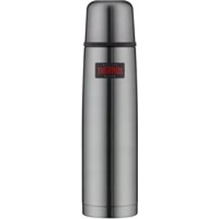 THERMOS 4019.218.100 Thermosflasche Light & Compact, Edelstahl Cool Grey 1,0 l, Spülmaschinenfest, 24 Stunen heiß, 24 Stunden kalt – Bild 1