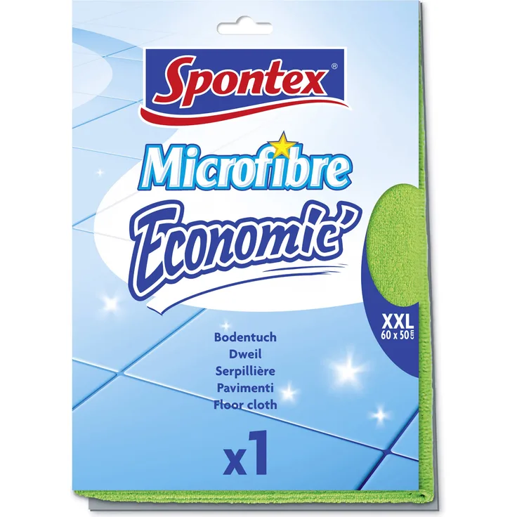 Spontex Microfibre Economic Bodentuch, 1er Pack – XXL Mikrofaser-Bodentuch