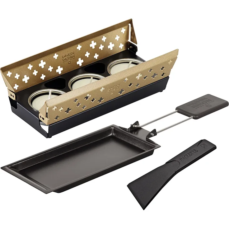 Kuhn Rikon 32169 Candle Light Mini Schweizerkreuz Raclette Set, gold