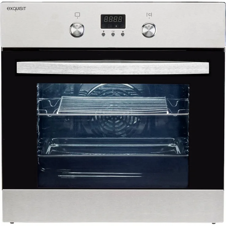 Exquisit EBE65-1H, Backofen, A, Einbau, Elektrisch, Volumen 56 l, Breite 59,5 cm, Selbstreinigung nein, Ober-Unterhitze (konventionell), Umluft, Heißluft