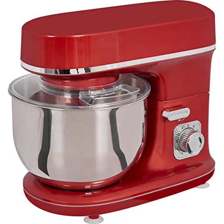 Gutfels KM 8102 ROI | Küchenmaschine |1200 Watt | Schneebesen | Rührhaken | Knethaken | Küchengerät | Rot