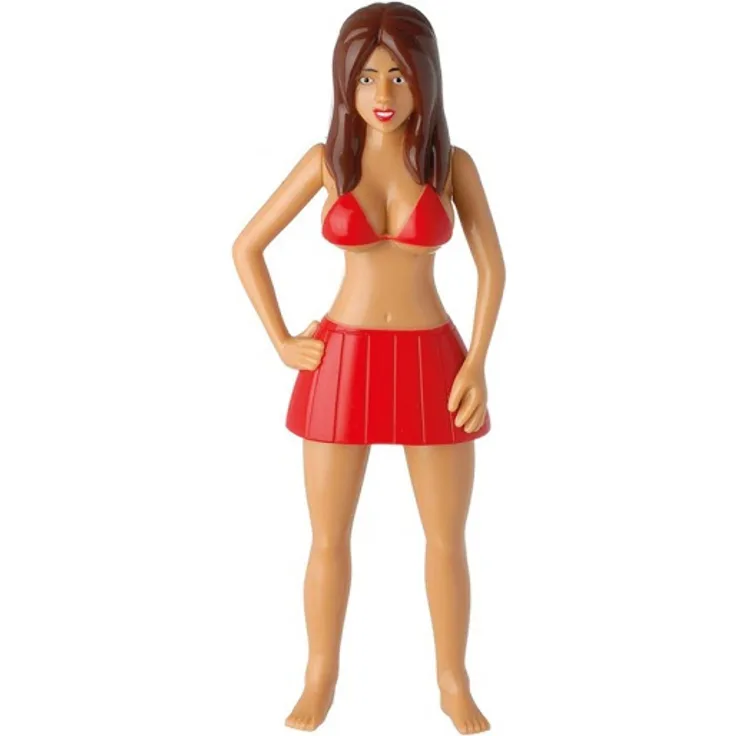 flaschenöffner Beach Girl 8 x 4 x 20 cm beige-rot