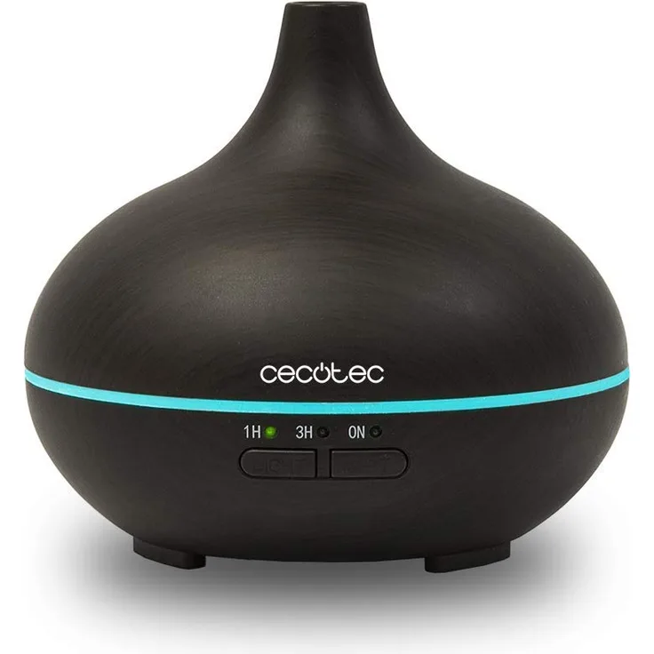 Cecotec Ultraschall- Luftbefeuchter Pure Aroma - 150-300 ml, mit Timer, 7 LED Farben, Funktion Aromatherapie, Ultra leise. (150 ml, Yin)