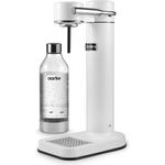 Aarke Carbonator II Wassersprudler, Edelstahl Gehäuse, inkl. 0,8L PET-Flasche (BPA frei), kompatibel mit handelsüblichen 60L CO2 Zylindern, Weiß