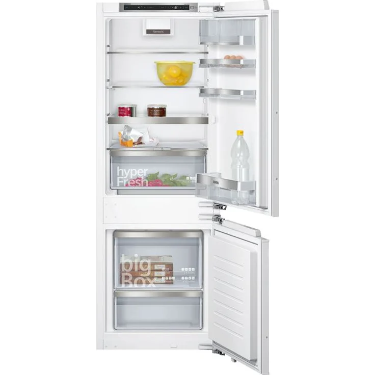 Siemens KI77SADD0 Kühl-Gefrierkombination, Einbau, weiß, Schnellkühlen und -gefrieren, LED, Breite 55.8 cm, Energieklasse D – Bild 1