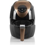 GOURMETmaxx Heißluft-Fritteuse XL mit digitalem Display 2,5 Liter | Airfryer ohne Fett und Öl für bis zu 4 Personen Schwarz-Kupfer | 1500 Watt