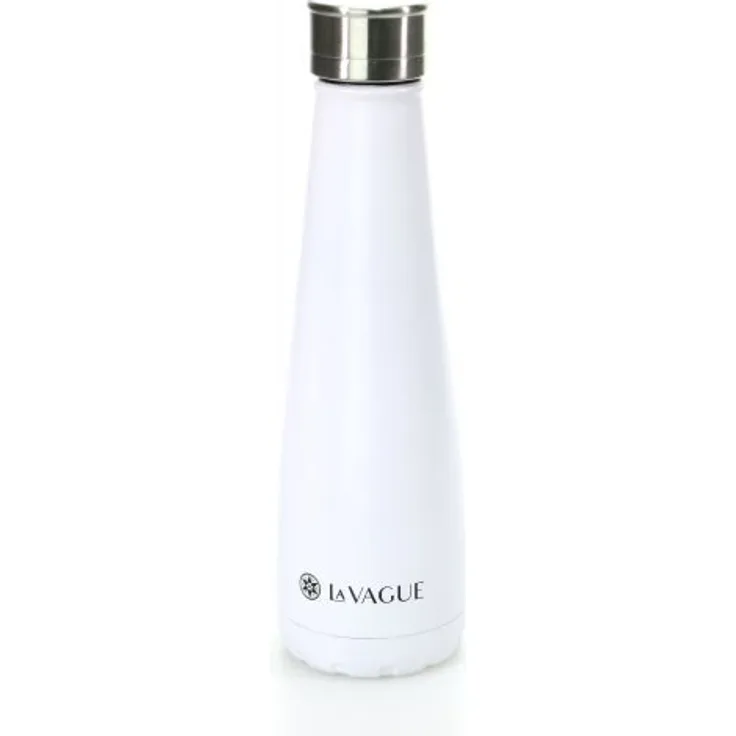 GRAVITY Edelstahl-Isolierflasche mattweiß