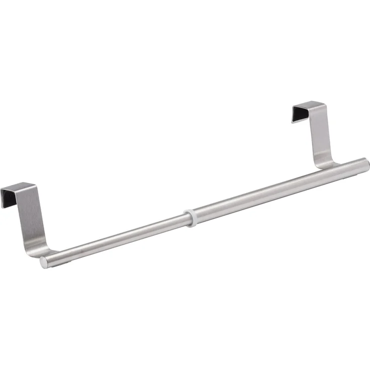 Wenko Tür-Handtuchstange Teleskop - ausziehbarer Türhandtuchhalter, Handtuchhalter für Schranktür, Edelstahl rostfrei, 36-60 x 6 x 7 cm, silber matt