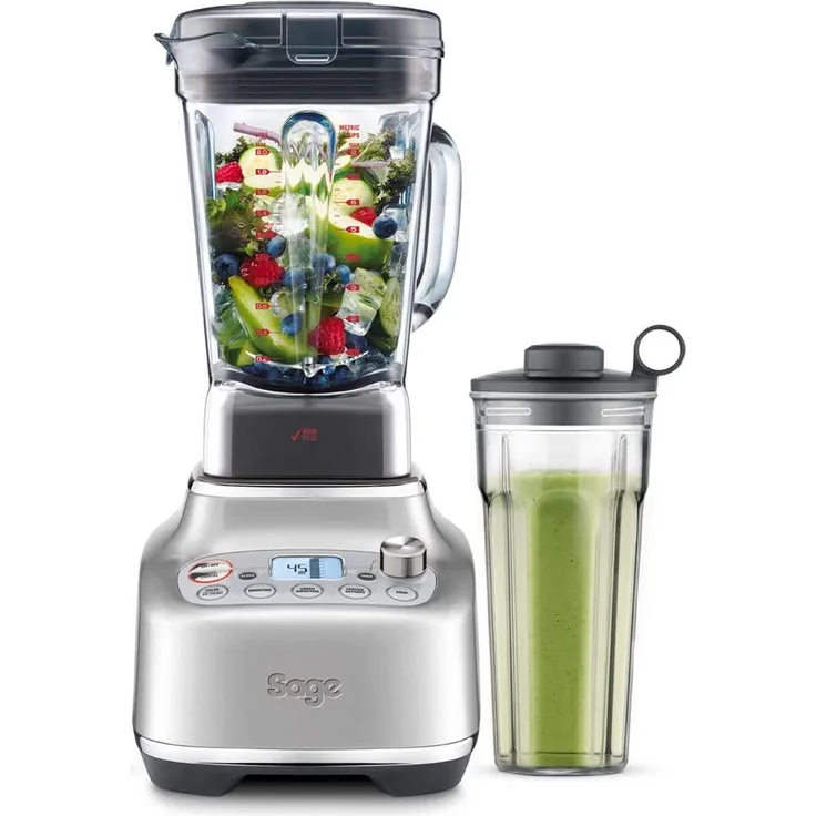 Sage SBL920 the Super Q Hochleistungsmixer,  2400W, 12 Geschwindigkeiten, 5 ONE-TOUCH Programme, gebürsteter Edelstahl