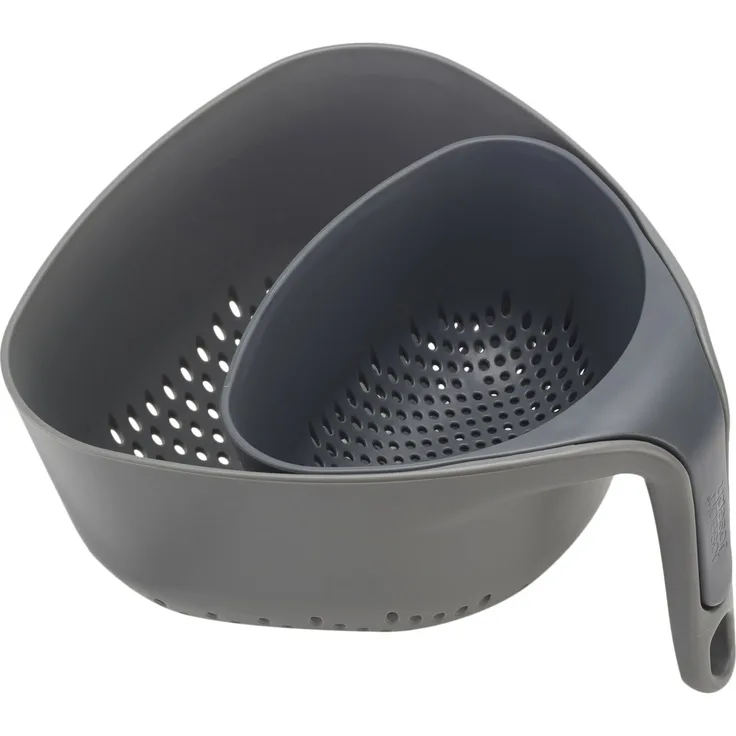 Joseph Joseph Set de 2 Passoires Emboitables Plastique Gris 22,1 x 23,5 x 13,3 cm