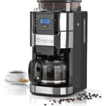 Barista Kaffeemaschine mit integriertem Mahlwerk 900W in Edelstahl-Schwarz