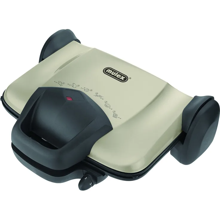 Mulex Grill & Sandwichtoaster, Antihaft beschichtet, Beige