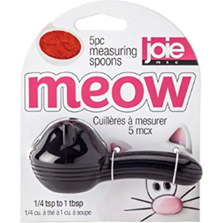 Joie Kitchen Gadgets 067742-125002 Meow Cat Messlöffel, gemischt, Schwarz-Weiß