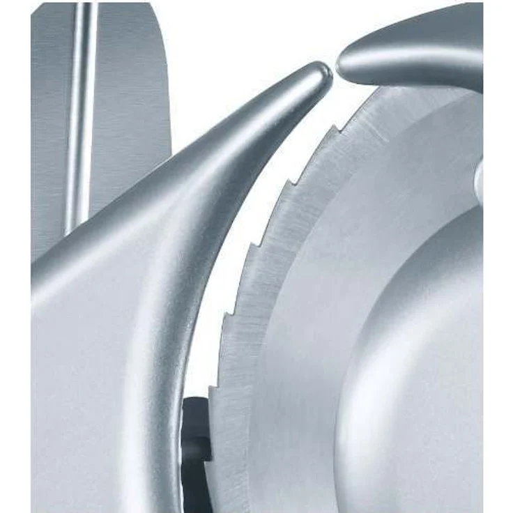 Graef H9 manueller Allesschneider im Retro Design, 15 mm Schnittstärke, mit leichtgängiger Holzkurbel, inkl. Daumenschutz, silber – Bild 5