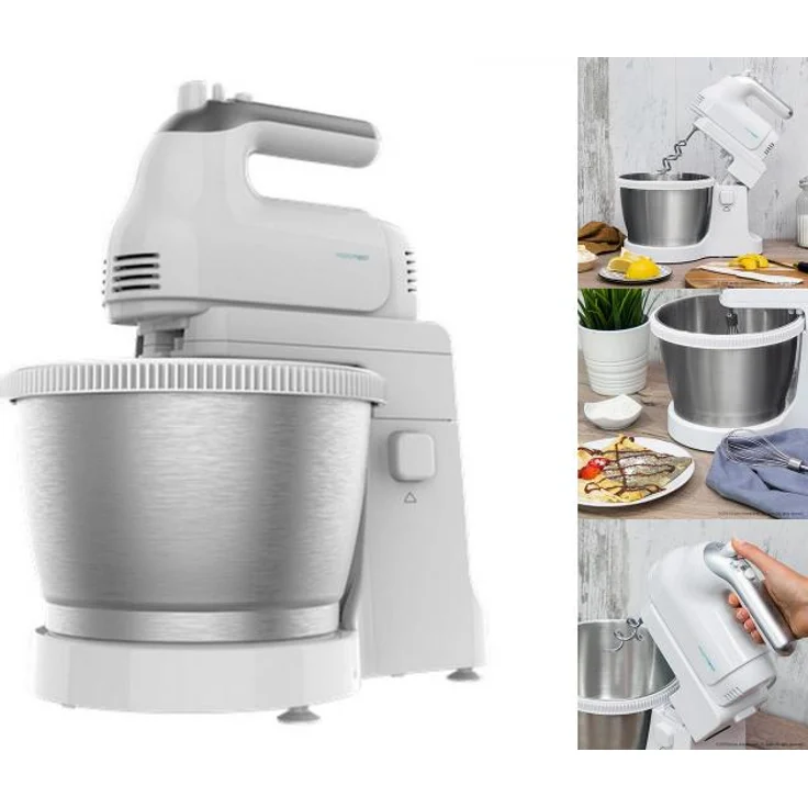 Cecotec Standmixer PowerTwist Steel 500W 3,5 L Edestahl Handrührer Küchenmaschine – Bild 1