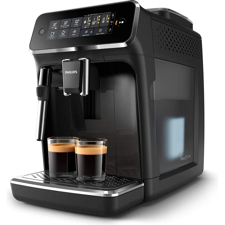 Philips 3200 Serie EP3221-40 Kaffeevollautomat, 4 Kaffeespezialitäten, Schwarz-Klavierlack-schwarz, mit Milchsystem und integriertem Mahlwerk – Bild 2