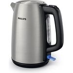 Philips Daily Collection HD9351-90 Elektrischer Wasserkocher, 1,7 l, 2200 W, Edelstahl, Polypropylen (PP), Wasserstandsanzeige, kabellos