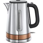 Russell Hobbs Wasserkocher, Luna Edelstahl-Kupfer, 1,7l, 2400W, Schnellkochfunktion, optimierte Ausgusstülle, Kalkfilter, Wasserstandsanzeige mit Füllmengenmarkierung, Teekocher 24280-70