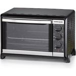 Rommelsbacher BG 1250 EX Kleinbackofen, schwarz mit Pizzastein & Umluft Schwarz