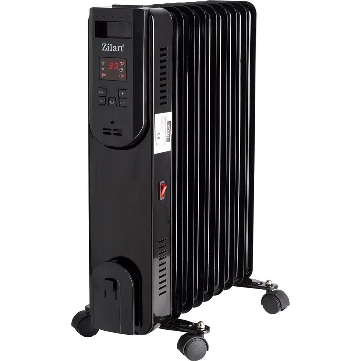 Zilan Öl Radiator 9 Rippen mit Fernbedienung LED Display 2000 Watt, Radiator