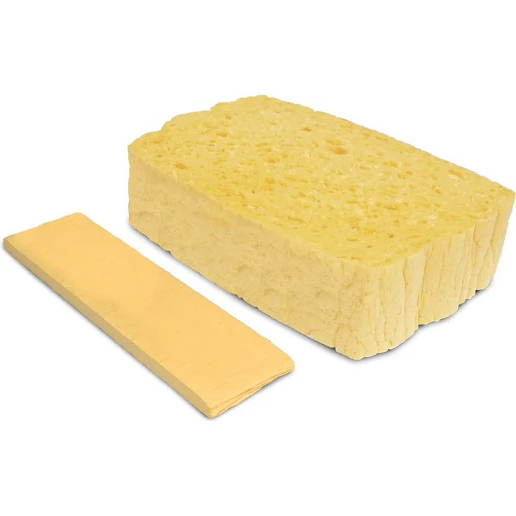 Spontex Quellschwamm Maxi, Universal Schwamm, aus Zellulose, saugstark, grobporig, 10 Stück, 153 x 113 x 37 mm