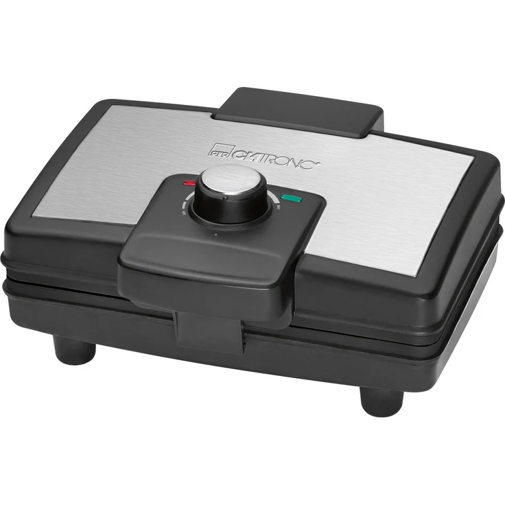 Clatronic WA 3606 Waffelautomat für belgische Waffeln, 2 große Backflächen, Edelstahleinlage, Stufenlos regelbarer Bräunungsgrad – Bild 2