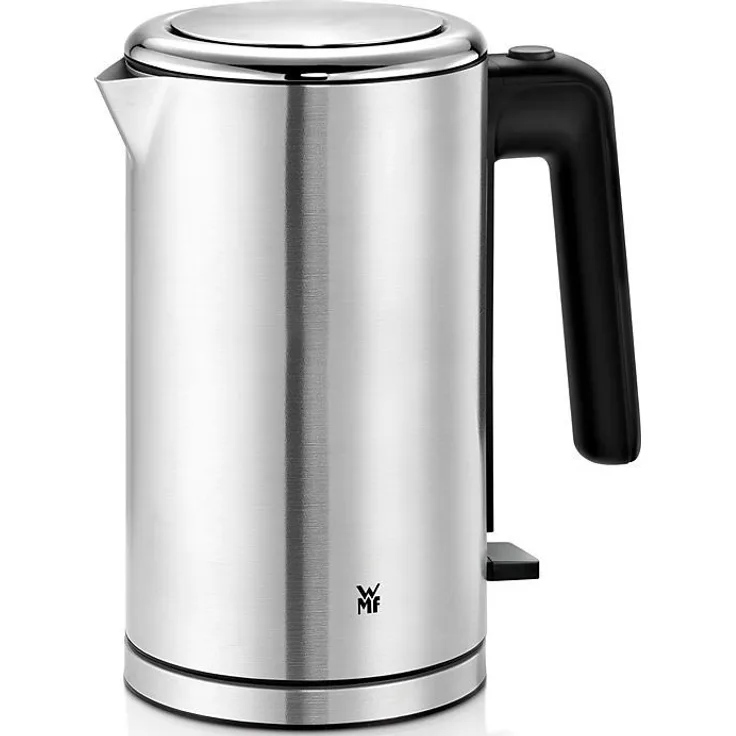 WMF LONO Wasserkocher 1,6 l, 2400 W, außenliegende Wasserstandsanzeige, Kalk-Wasserfilter, cromargan matt-silber