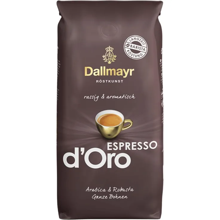 Dallmayr Espresso d'Oro Kaffee, Bohnenkaffee, Röstkaffee, ganze Bohnen, Kaffeebohnen, 1000 g