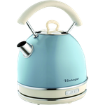Ariete 2877 Kabelloser Wasserkocher Vintage, 1,7 L, 2200 W, blau, Rostfreier Stahl