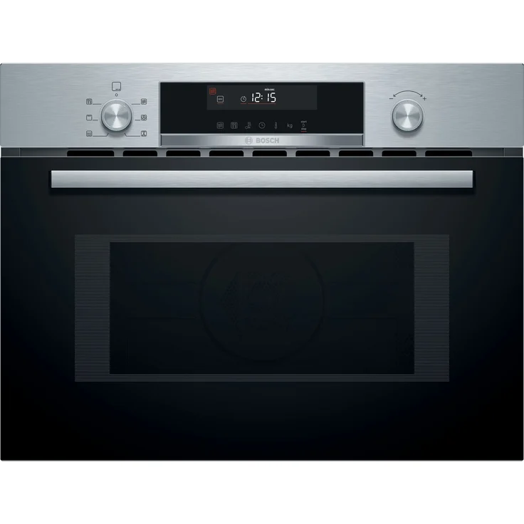 Bosch CMA585GS0 Serie 6 Mikrowelle mit Grill, Kompaktbackofen, Einbaugerät, 900 Watt, 44 Liter Garraum, Edelstahl, Klapptür, Versenkknebel, 15 voreingestellte Automatikprogramme – Bild 1