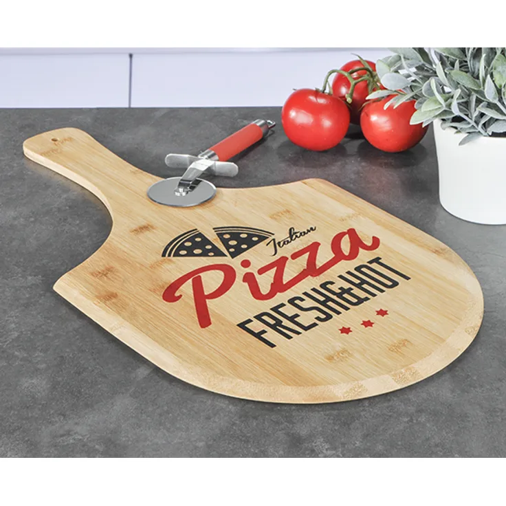Gravidus Pizzabrett, Schneidbrett aus Bambus