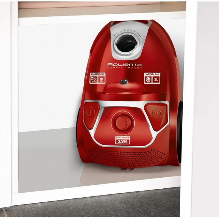 Rowenta RO3953EA Compact Power Bodenstaubsauger mit Beutel, 3 Liter, Maximale Leistung, rot – Bild 2