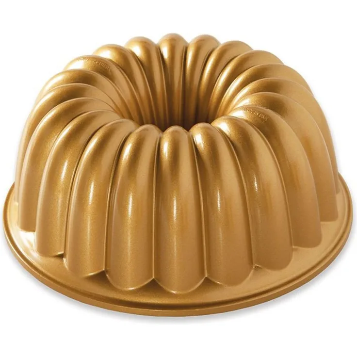 NordicWare Kuchenablage, rutschfest, elegant, für Party, Goldfarben