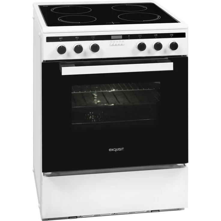 Exquisit EHI 60-3, Herd, A, Standgerät, Betriebsart Ofen elektrisch, Anzahl Kochfelder 4, Volumen 65 l, Breite 64,5 cm – Bild 1